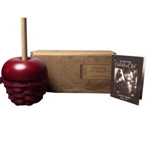 LONGABERGER COLLECTORS CLUB 2010 Candy Apple Basket Set NIB w/Box & Card